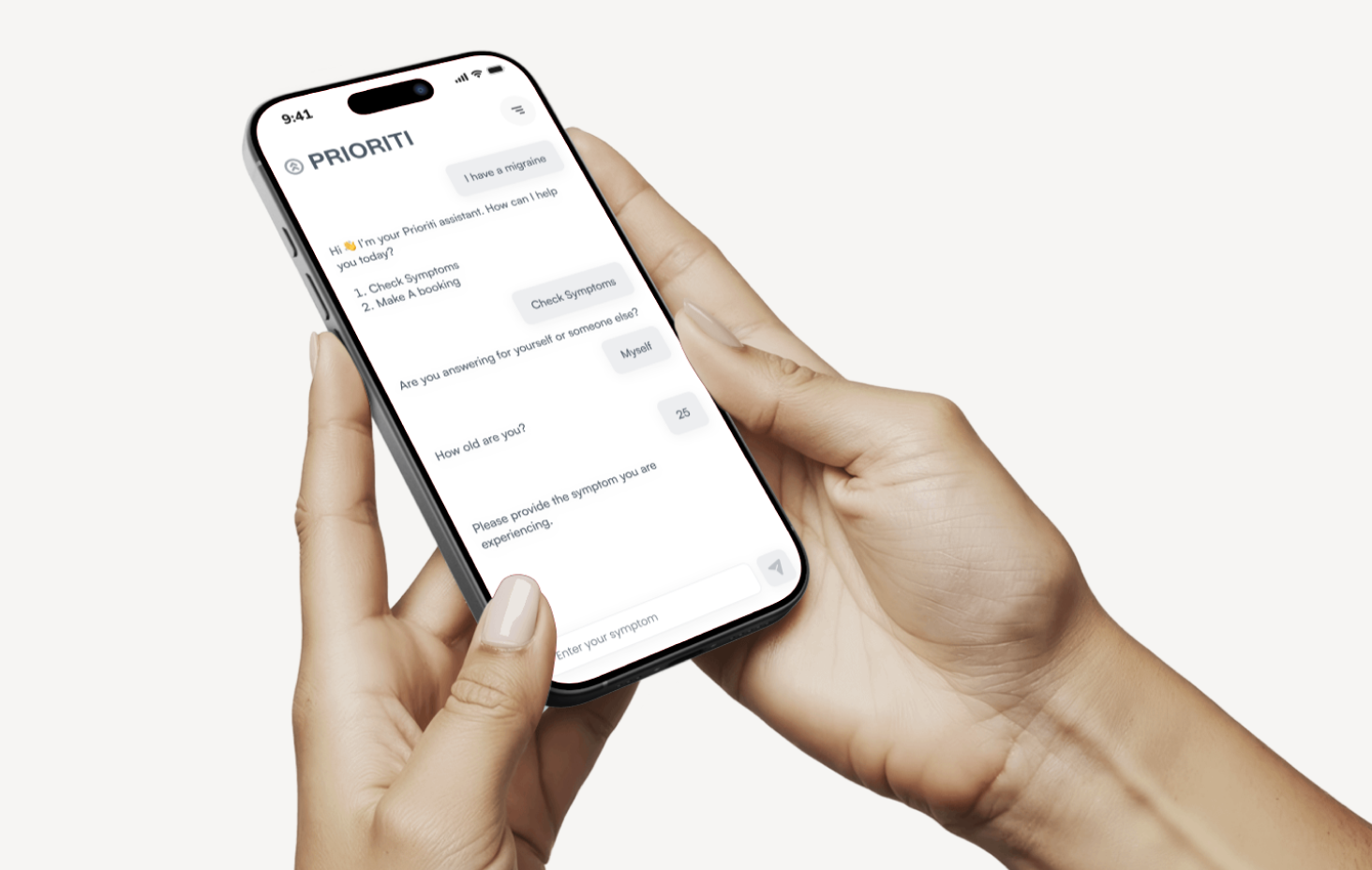 Check symptoms service preview